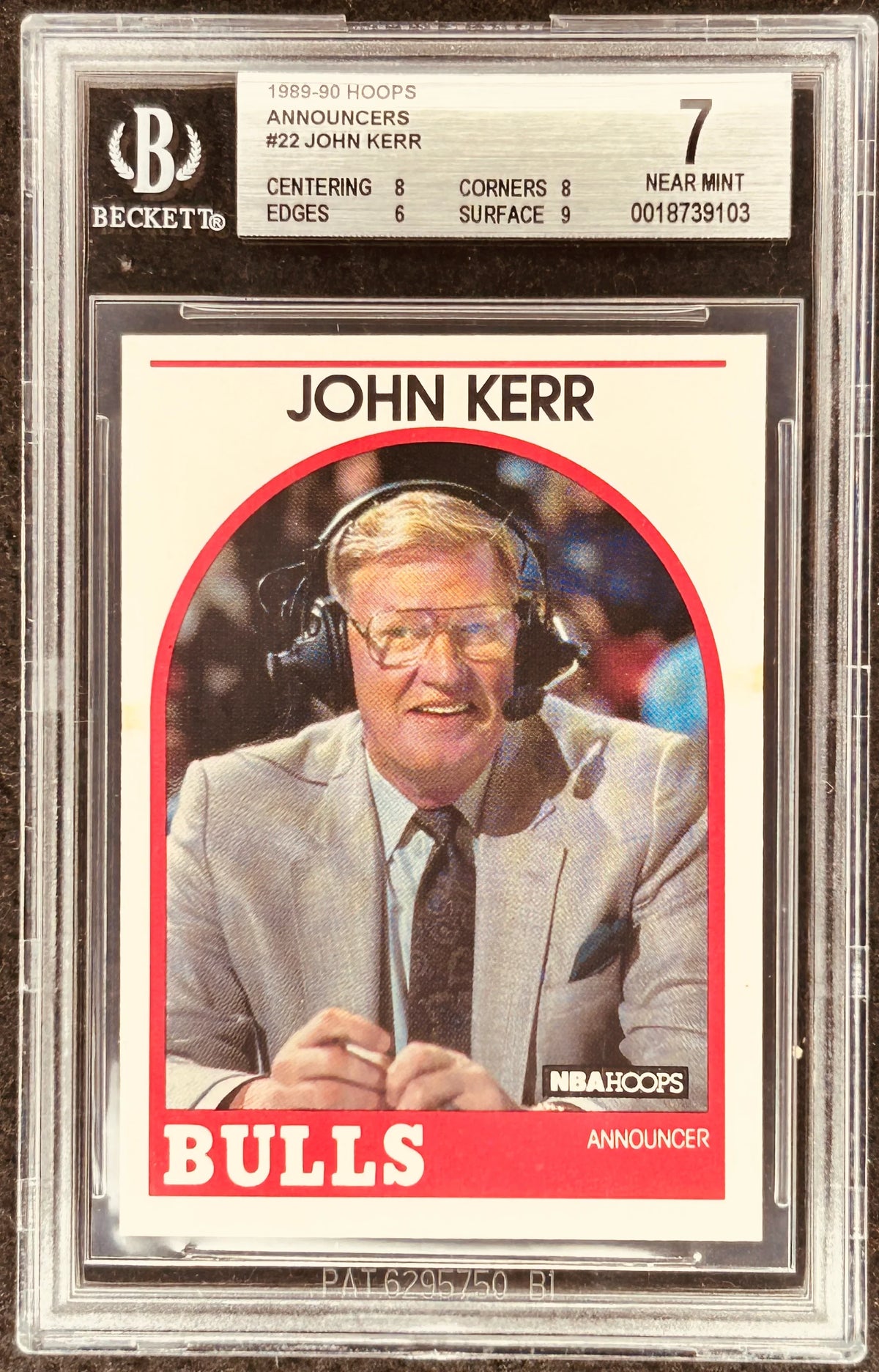 Johnny John Red Kerr Chicago Bulls 1989-90 Hoops Announcers card BGS 7 - AutographsForSale.com