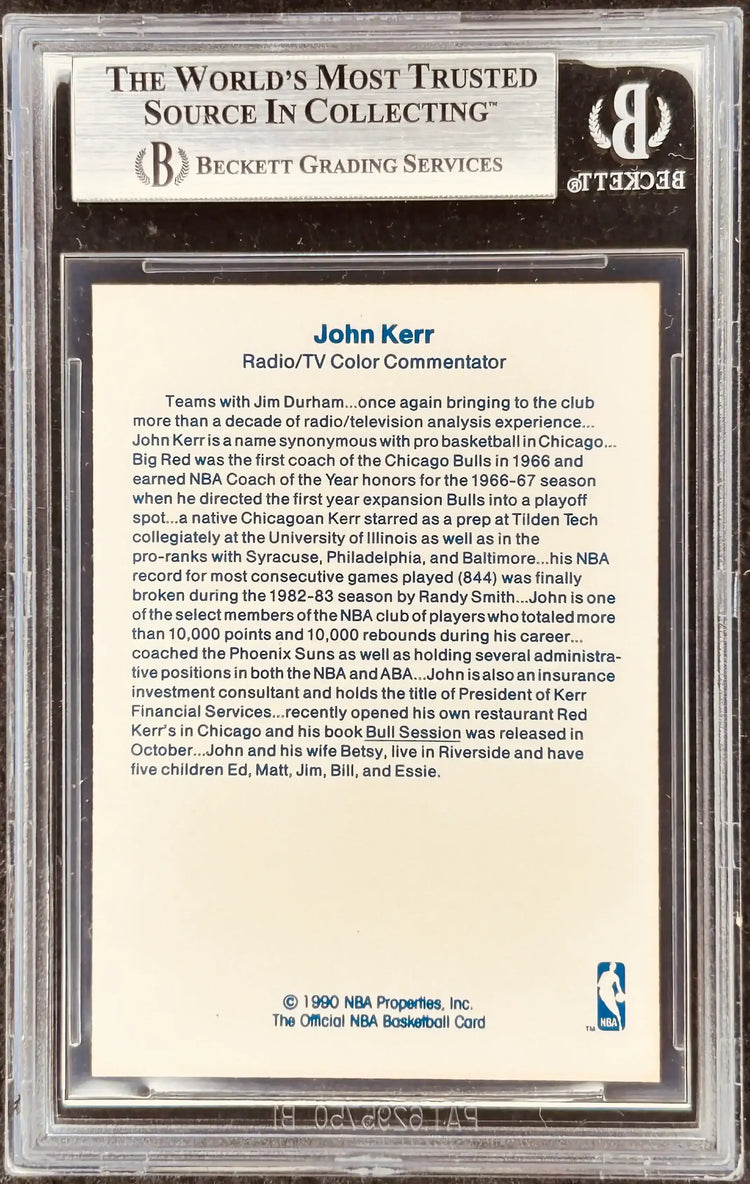 Johnny John Red Kerr Chicago Bulls 1989-90 Hoops Announcers card BGS 7 - AutographsForSale.com