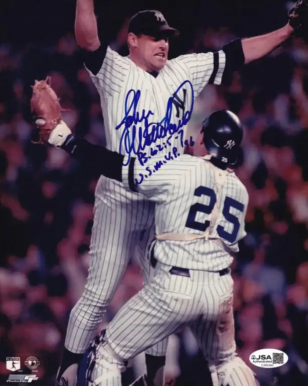 John Wetteland signed Yankees 1996 World Series 8x10 photo w/ WS MVP JSA - AutographsForSale.com