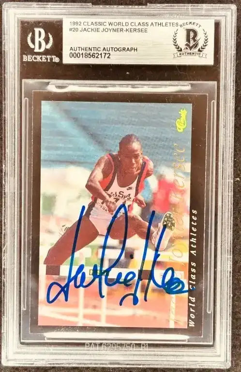 Jackie Joyner-Kersee signed 1992 Classic World Class Athletes card BAS - AutographsForSale.com