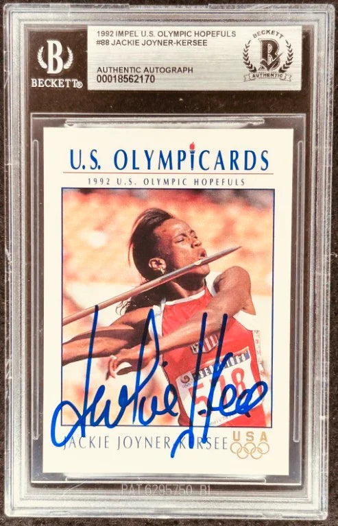 Jackie Joyner-Kersee signed 1992 Impel US Olympic Hopefuls card BAS - AutographsForSale.com