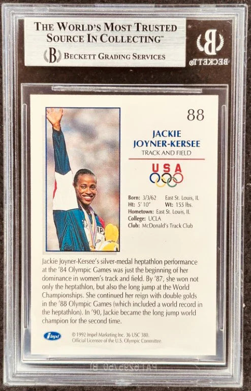 Jackie Joyner-Kersee signed 1992 Impel US Olympic Hopefuls card BAS - AutographsForSale.com