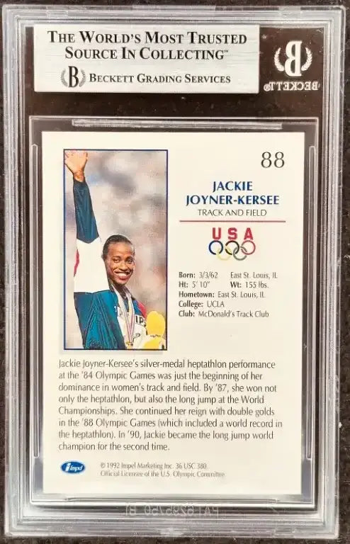 Jackie Joyner-Kersee signed 1992 Impel US Olympic Hopefuls card BAS - AutographsForSale.com