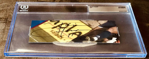 Julie Foudy autographed cut card in Beckett slab, authentic soccer memorabilia