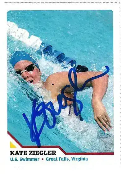 Kate-Ziegler-autographed-SI-for-Kids-card_57520385-7ecd-48fe-bec1-d553e8d8bd3f - AutographsForSale.com