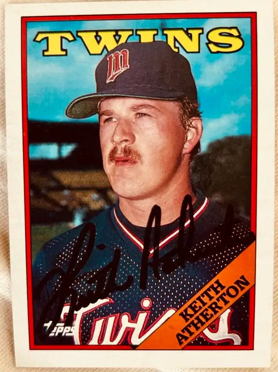 Keith Atherton autographed Minnesota Twins 1988 Topps card - AutographsForSale.com