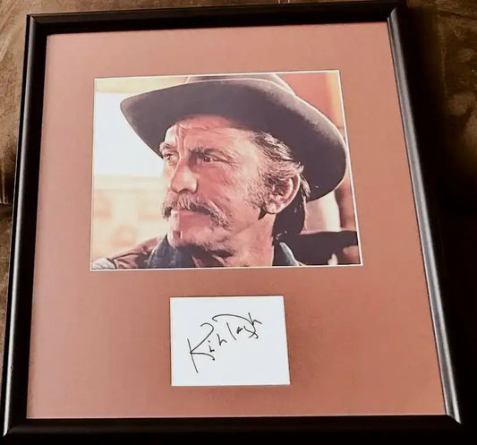 Kirk Douglas cut autograph framed w/ A Gunfight 8x10 photo JSA - AutographsForSale.com