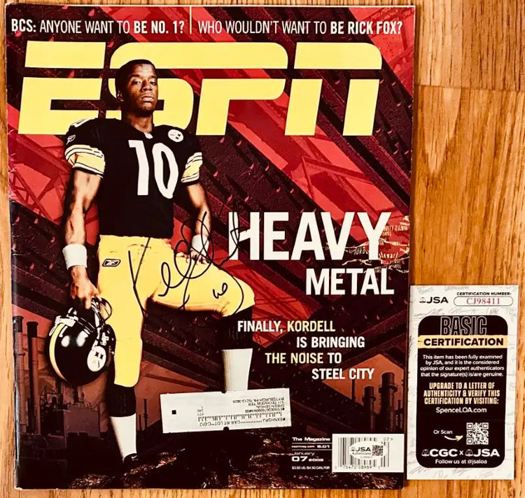 Kordell Stewart signed Steelers 2002 ESPN magazine JSA - AutographsForSale.com