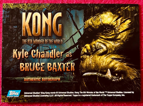 Kyle Chandler as Bruce Baxter autograph card from Kong: The 8th Wonder of the World movie, Topps trading card