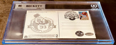 Larry Bird autographed Hall of Fame postcard, Beckett authenticated, NBA memorabilia collectible