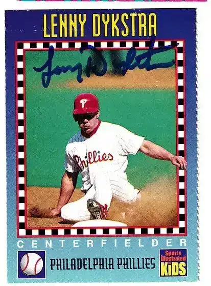 Lenny-Dykstra-autographed-SI-for-Kids-card_2fa7b9b7-7c3b-42d2-aa15-4dd0e1f72a46 - AutographsForSale.com
