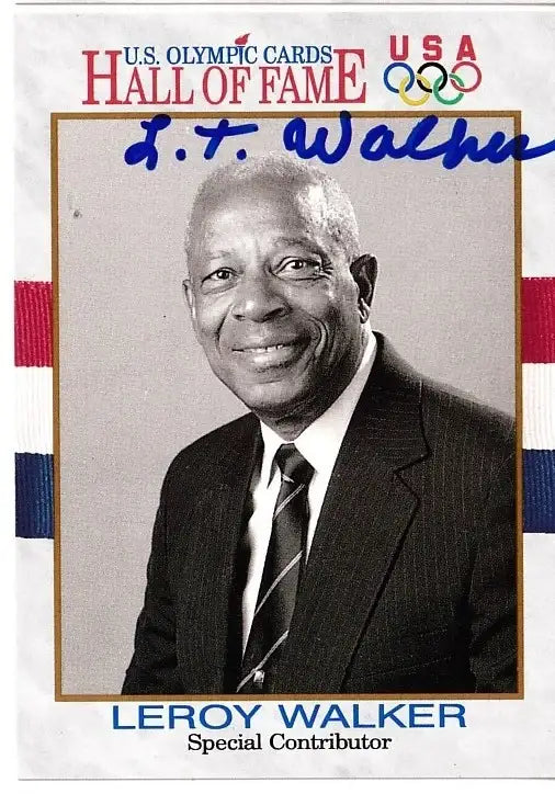 LeRoy Walker autographed 1991 USA Olympic Hall of Fame card - AutographsForSale.com