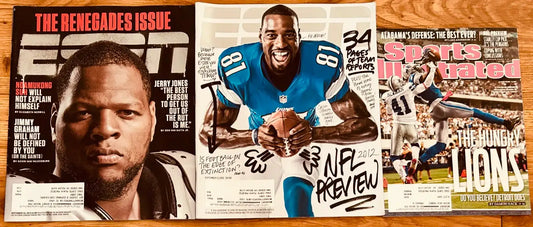 3 Detroit Lions ESPN & Sports Illustrated issues Calvin Johnson Ndamukong Suh - AutographsForSale.com