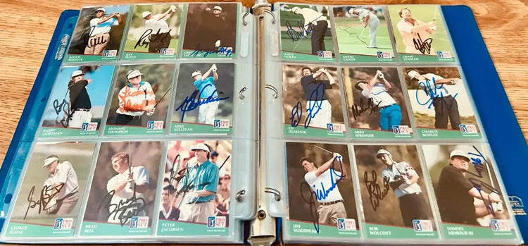 1991 Pro Set golf 286 signed card set Jack Nicklaus Arnold Palmer Sam Snead Payne Stewart - AutographsForSale.com