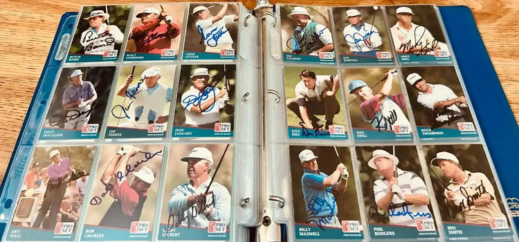 1991 Pro Set golf 286 signed card set Jack Nicklaus Arnold Palmer Sam Snead Payne Stewart - AutographsForSale.com