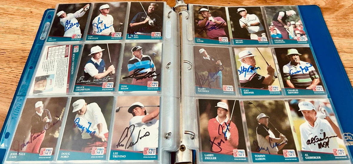 1991 Pro Set golf 286 signed card set Jack Nicklaus Arnold Palmer Sam Snead Payne Stewart - AutographsForSale.com