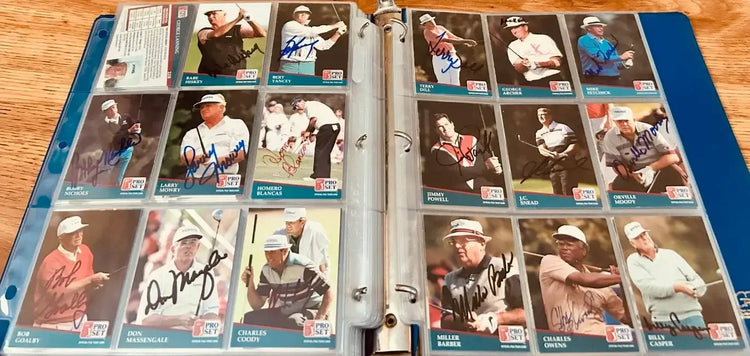 1991 Pro Set golf 286 signed card set Jack Nicklaus Arnold Palmer Sam Snead Payne Stewart - AutographsForSale.com