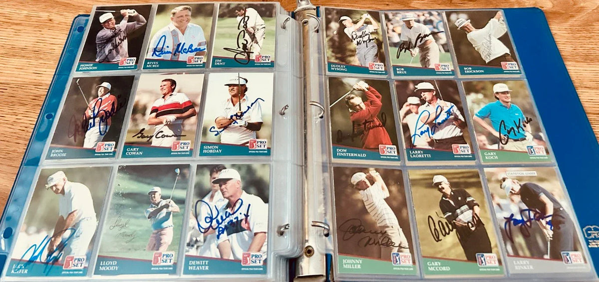 1991 Pro Set golf 286 signed card set Jack Nicklaus Arnold Palmer Sam Snead Payne Stewart - AutographsForSale.com