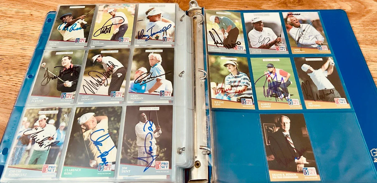 1991 Pro Set golf 286 signed card set Jack Nicklaus Arnold Palmer Sam Snead Payne Stewart - AutographsForSale.com