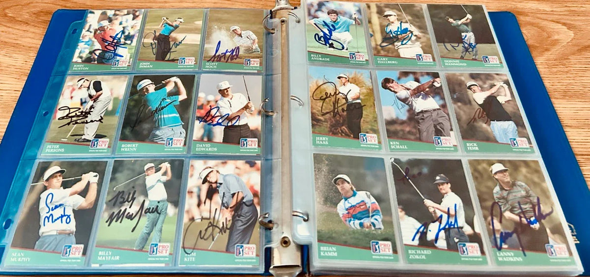 1991 Pro Set golf 286 signed card set Jack Nicklaus Arnold Palmer Sam Snead Payne Stewart - AutographsForSale.com