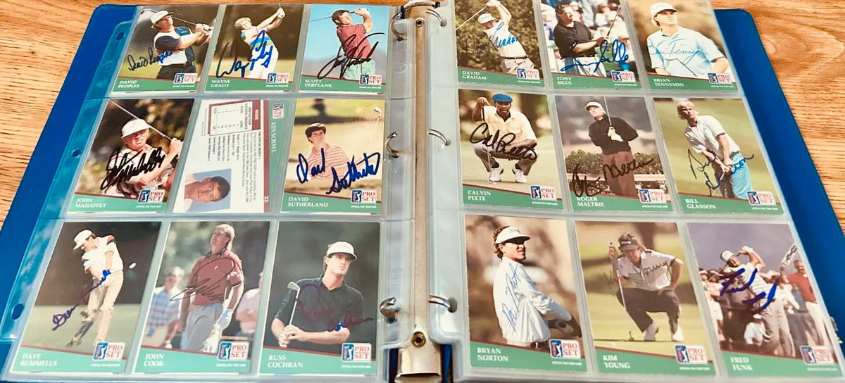 1991 Pro Set golf 286 signed card set Jack Nicklaus Arnold Palmer Sam Snead Payne Stewart - AutographsForSale.com