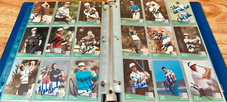 1991 Pro Set golf 286 signed card set Jack Nicklaus Arnold Palmer Sam Snead Payne Stewart - AutographsForSale.com