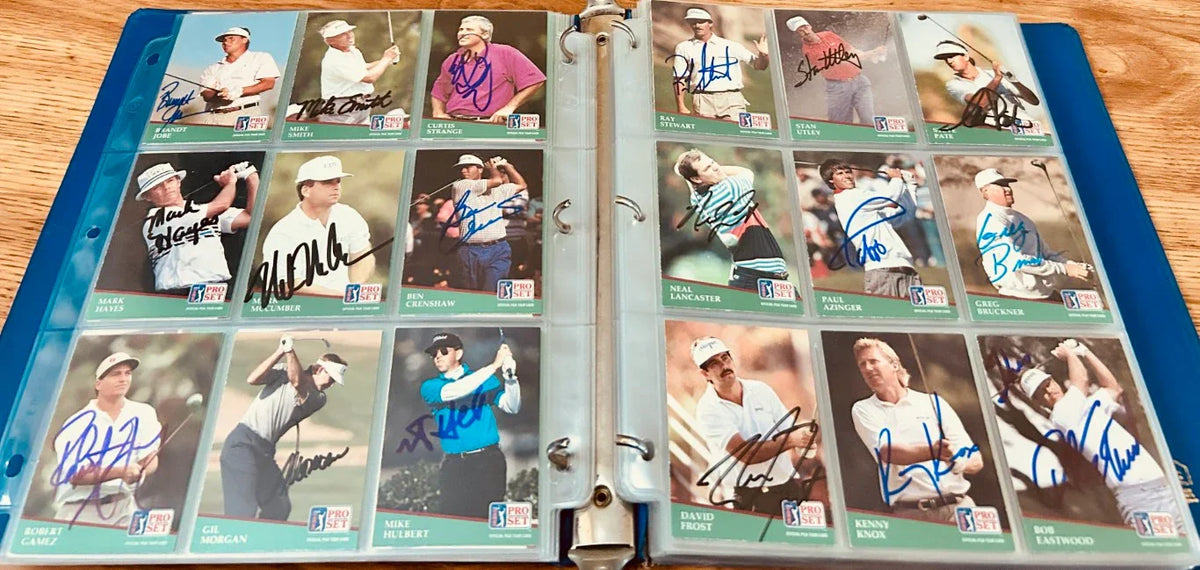 1991 Pro Set golf 286 signed card set Jack Nicklaus Arnold Palmer Sam Snead Payne Stewart - AutographsForSale.com