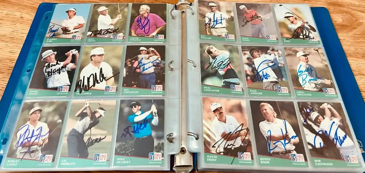 1991 Pro Set golf 286 signed card set Jack Nicklaus Arnold Palmer Sam Snead Payne Stewart - AutographsForSale.com