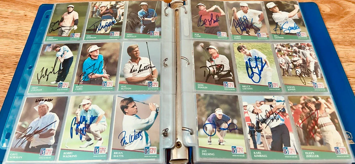 1991 Pro Set golf 286 signed card set Jack Nicklaus Arnold Palmer Sam Snead Payne Stewart - AutographsForSale.com