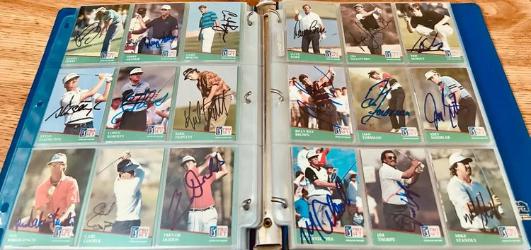 1991 Pro Set golf 286 signed card set Jack Nicklaus Arnold Palmer Sam Snead Payne Stewart - AutographsForSale.com