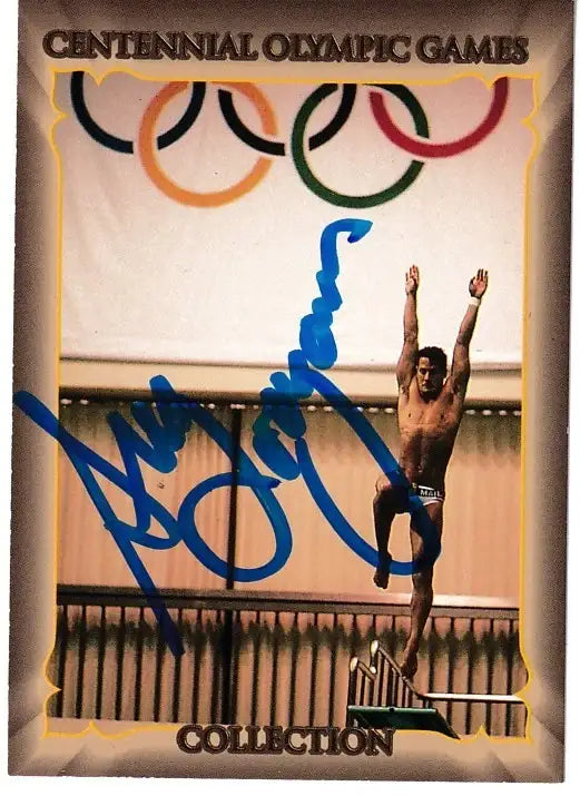 Greg Louganis signed 1996 Collect-A-Card Centennial Olympics diving card - AutographsForSale.com