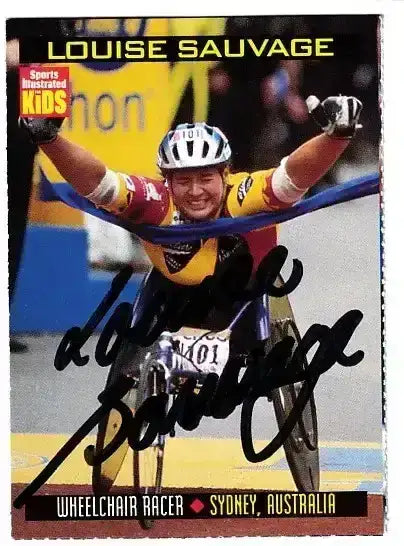 Louise-Sauvage-autographed-SI-for-Kids-card - AutographsForSale.com