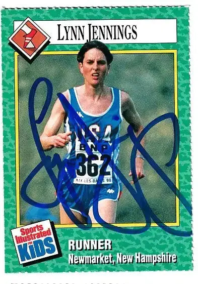 Lynn Jennings autographed SI for Kids card - U.S. Olympic distance runner, signed in black Sharpie