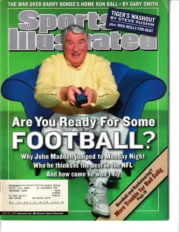 John Madden 2002 Sports Illustrated magazine Oakland Raiders - AutographsForSale.com