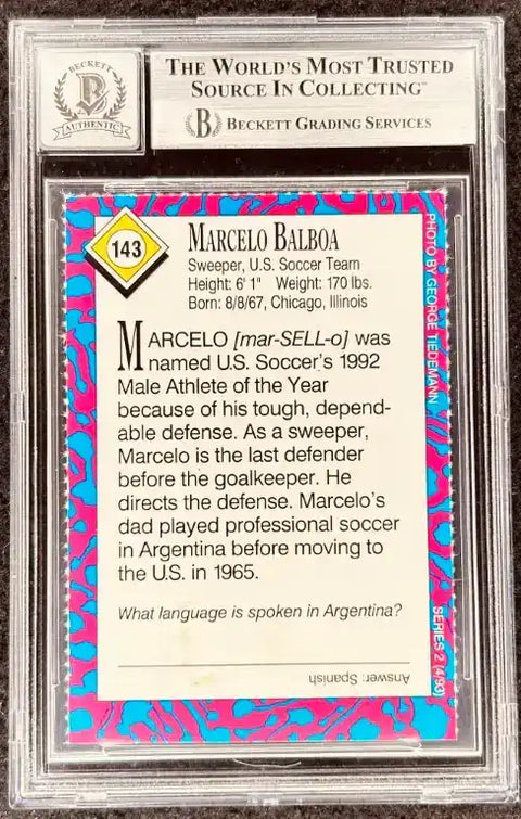 MarceloBalboa1993SIK_2 - AutographsForSale.com