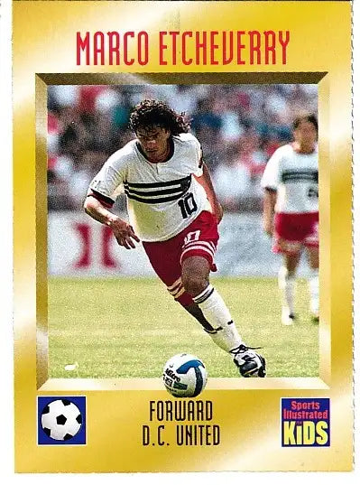 Marco Etcheverry D.C. United soccer card Sports Illustrated for Kids, vintage memorabilia