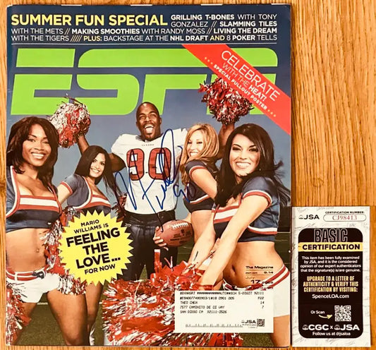 Mario Williams signed Houston Texans 2006 ESPN magazine JSA - AutographsForSale.com