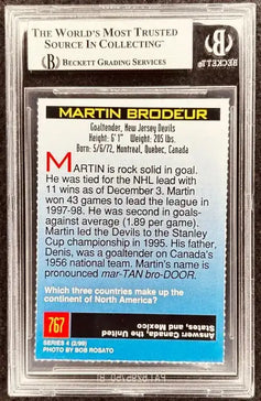 Martin Brodeur signed Devils 1999 SI for Kids card BAS slab - AutographsForSale.com