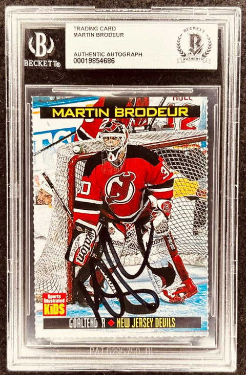 Martin Brodeur signed Devils 1999 SI for Kids card BAS