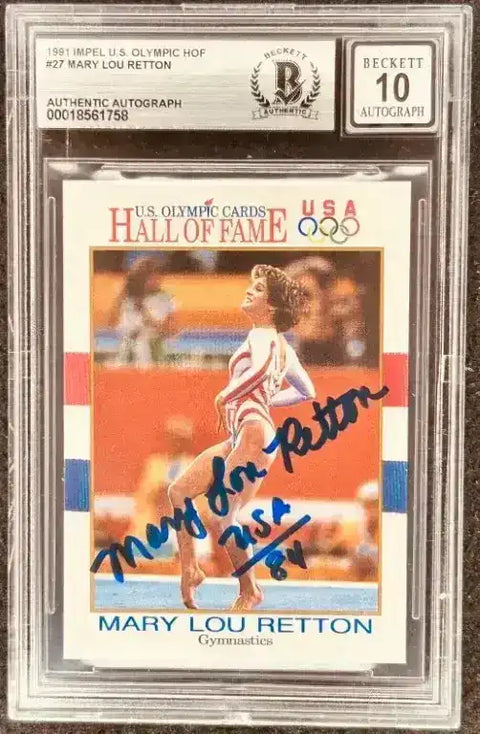 MaryLouRetton1991Impel - AutographsForSale.com