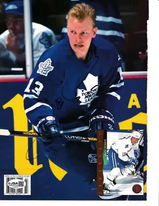Mats Sundin autographed Toronto Maple Leafs photo with JSA authentication, NHL memorabilia