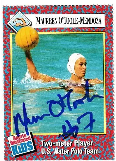Maureen OToole autographed SI for Kids card - U.S. Women's Water Polo Team, signed in blue Sharpie