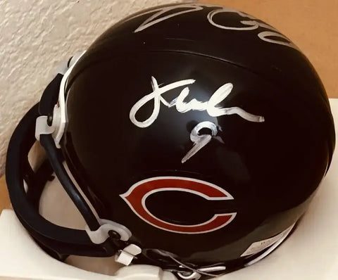 Jim McMahon Richard Dent signed Chicago Bears mini helmet JSA - AutographsForSale.com