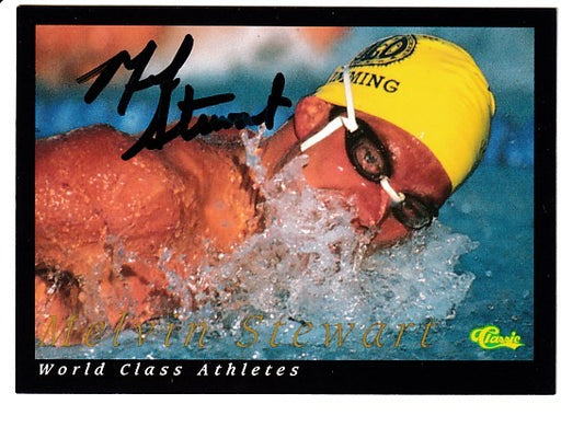 Melvin (Mel) Stewart signed 1992 Classic World Class Athletes card - AutographsForSale.com