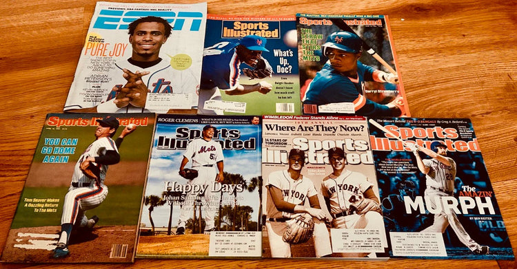 7 Mets Sports Illustrated ESPN magazines Nolan Ryan Seaver Gooden Reyes Strawberry - AutographsForSale.com