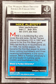 Mike Alstott signed Buccaneers 1998 SI for Kids card BAS slab - AutographsForSale.com