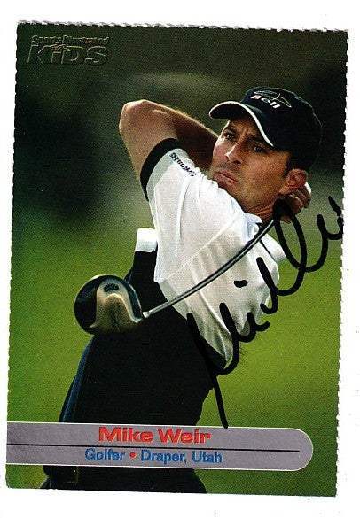 Mike Weir autographed SI for Kids card - PGA golfer, signed in black Sharpie