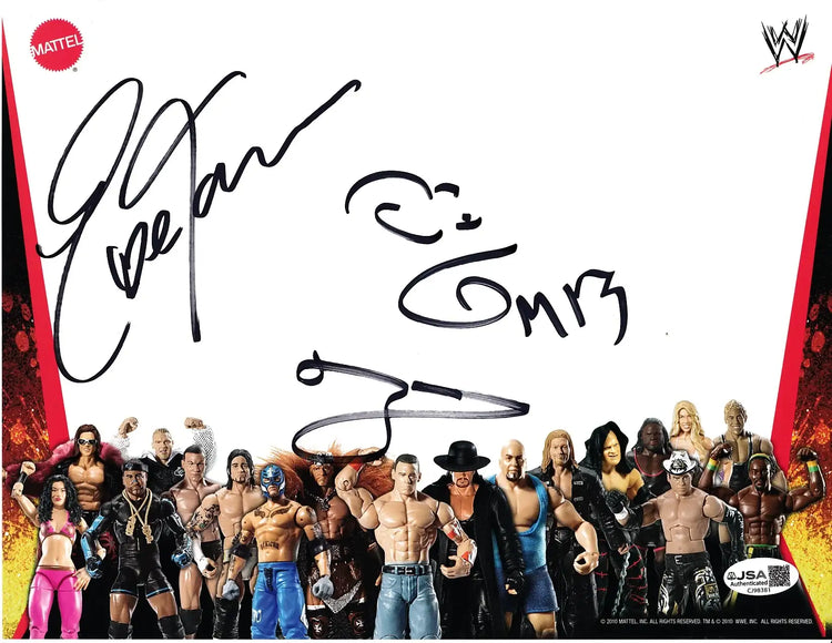 Eve Torres & Miz signed WWE Mattel 2010 SDCC photo JSA - AutographsForSale.com