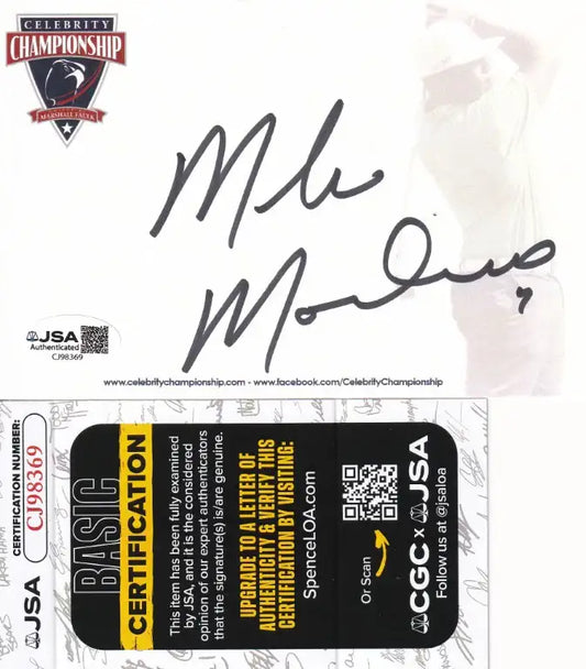 Mike Modano autographed 4x6 signature card JSA Dallas Stars - AutographsForSale.com