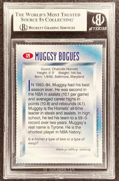 Muggsy Bogues signed Charlotte Hornets 1995 SI for Kids card BAS slab - AutographsForSale.com